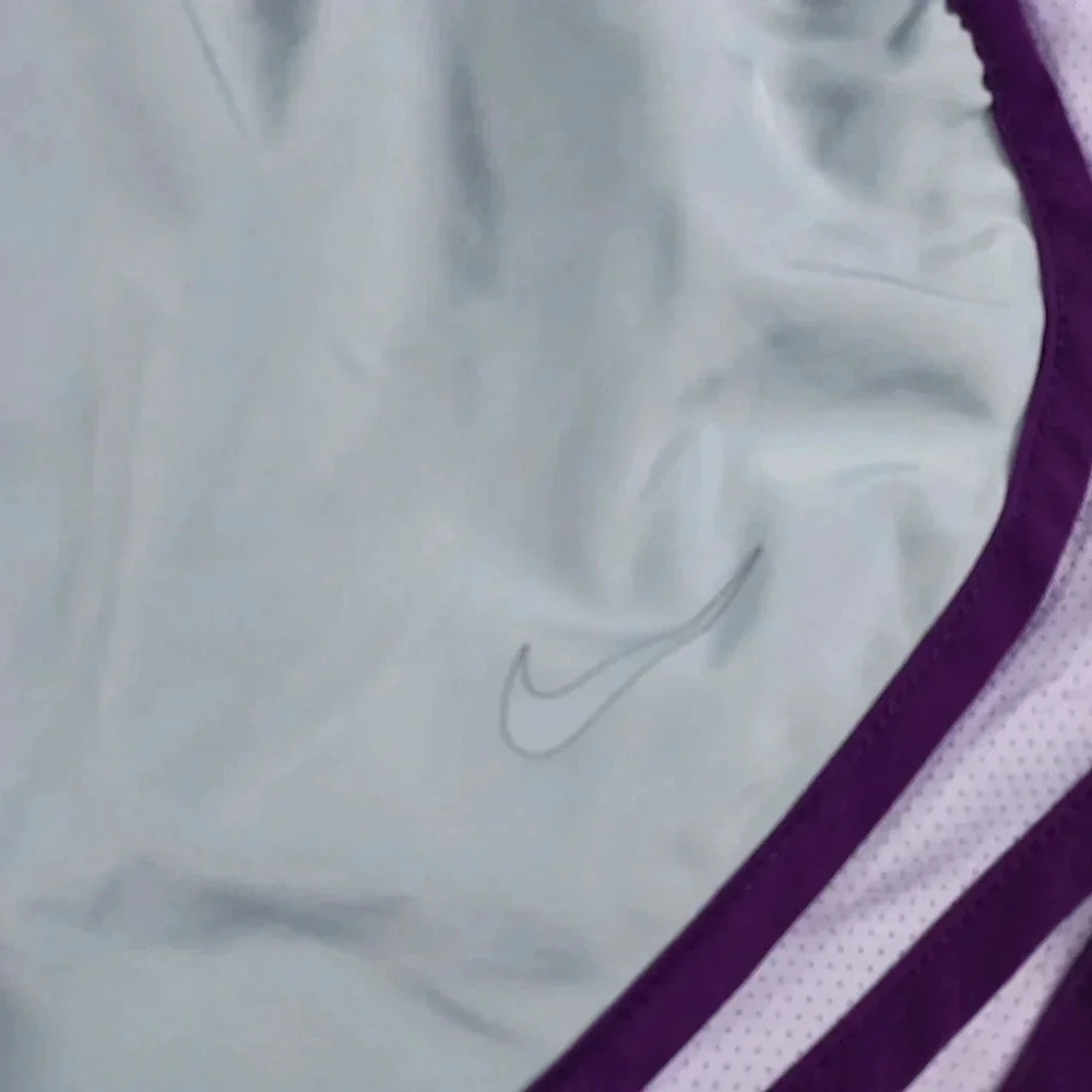Nike Dri-Fit Grey & Purple Running Womens Shorts Small Integrated Underwear - Picture 8 of 10